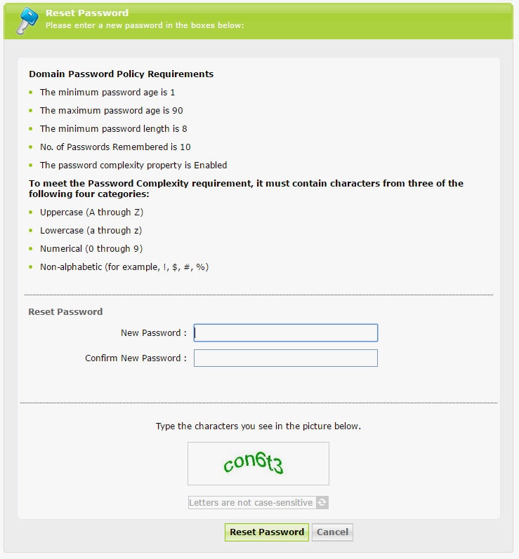 Matrix Solutions- screenshot-3 for password reset process