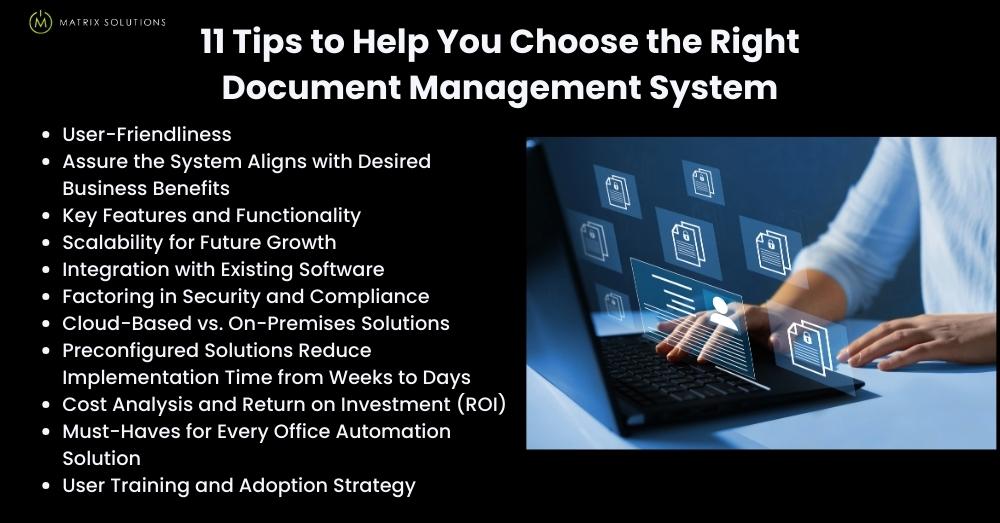Matrix Solutions Australia 11 Tips to Help You Choose the Right Document Management System