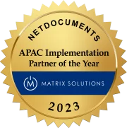 Matrix Solutions Recognized with 2023 NetDocuments Inspire Award