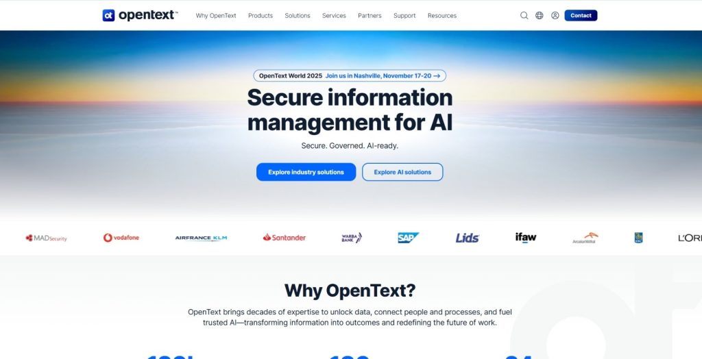 Opentext interface